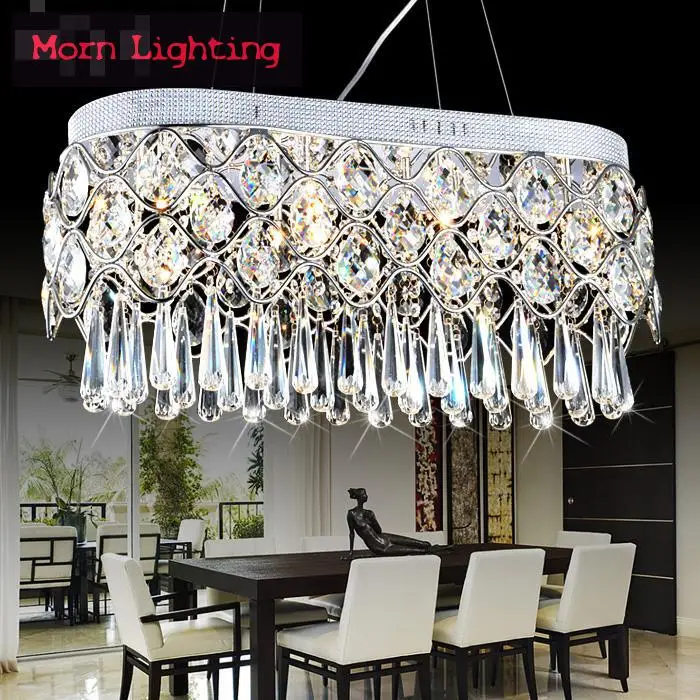 Compra oval chandelier online al por mayor de china, mayoristas de ... Lamparas de cristal modernas