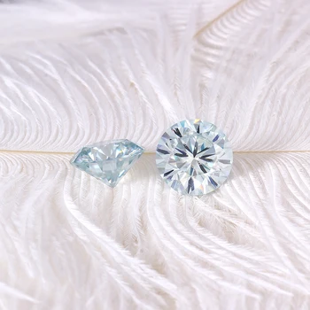 

TransGems 8mm Slight Blue Moissanite Loose Stone