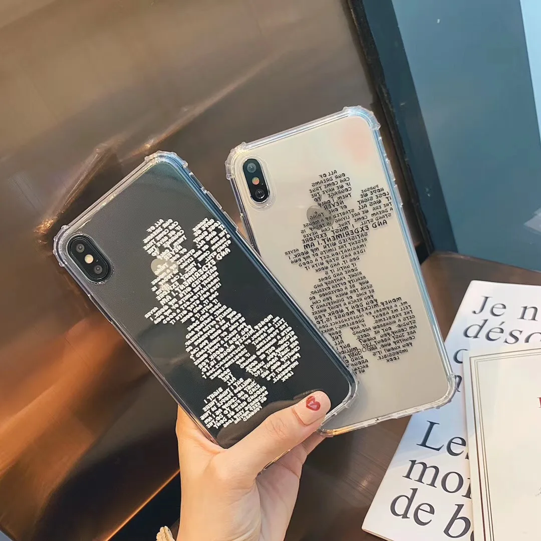 

Cute Mickey Mouse English alphabet phone cover case for iphone apple X XS Max Xr 7 8 6 6s Plus ins anime tpu back coque