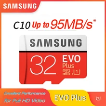 SAMSUNG microsd карта TF EVO Plus класс 10 U1 32 Гб U3 64 Гб 128 ГБ 256 Гб карта памяти MicroSD смартфон планшет камера