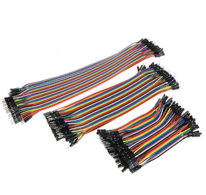 40pcs 10cm 20cm 30cm 2 54mm Female to Female Color Breadboard Cable Jump Wire Jumper For