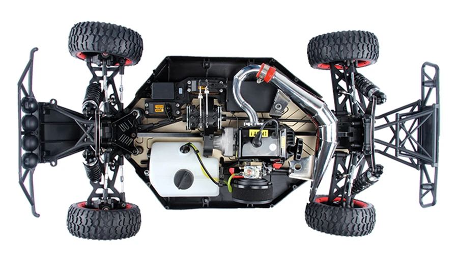 RC автомобиль из нержавеющей стали мощная выхлопная труба подходит для 1/5 RC бензиновый грузовик Losi 5ive-t Rovan LT игрушки дистанционного управления