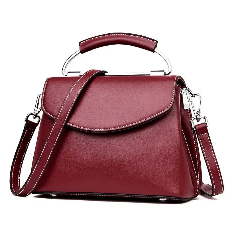 

New women bag high-grade calfskin fabric bolsa feminina simple and elegant loading and unloading handle shoulder bags