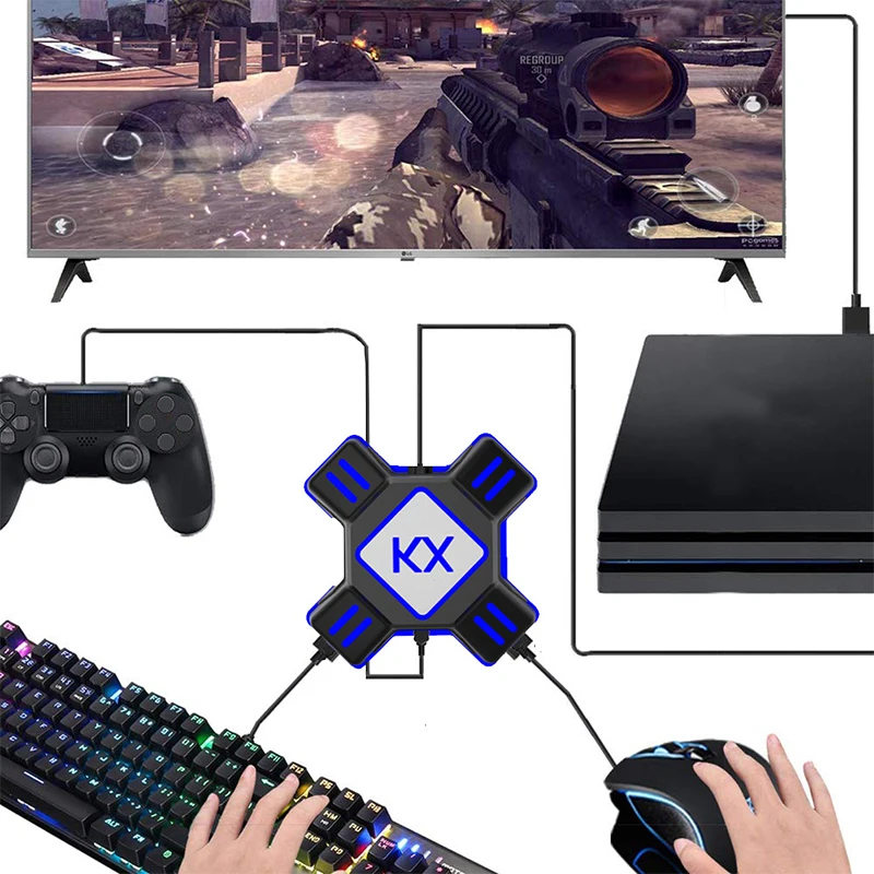 Адаптер для игровых контроллеров KX USB конвертер видеоигр клавиатуры мыши