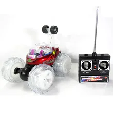 Free shipping rc Twister Remote Control Stunt Car with Flashing Lights and music FSWB