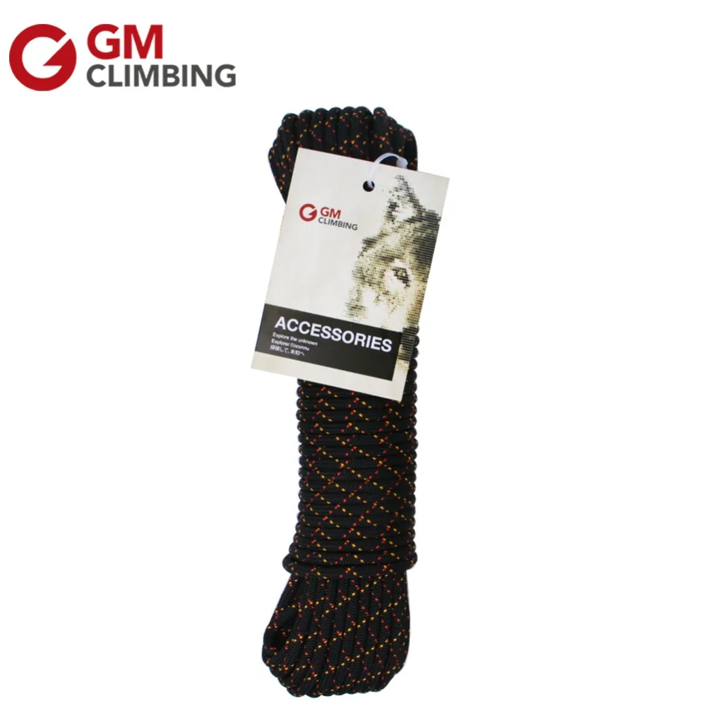 

100ft Rock Climbing Rope Accessories Cord 6mm Double Braid Arborist Rescue Kayaking Cargo Boat Pulling Draging Cord