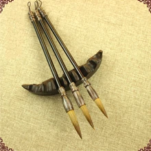 Традиционной китайской каллиграфии ручка Кисточки сценариев каллиграфии практике Расчёски для волос ласка письма волосы Кисточки 3 шт