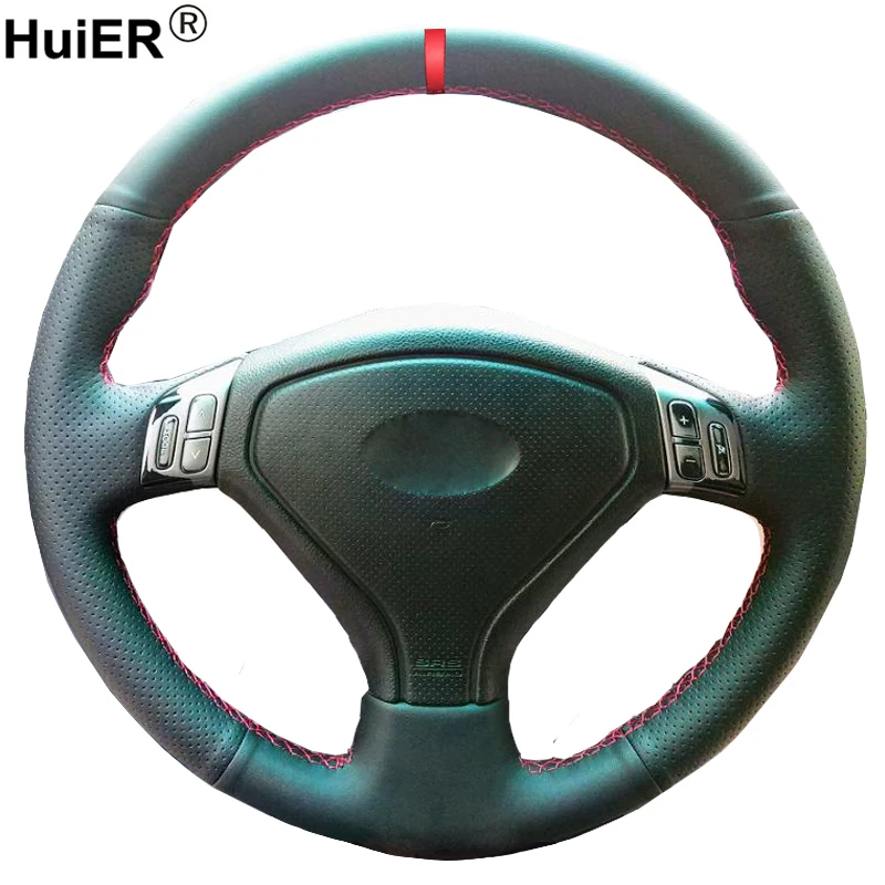 

Hand Sewing Car Steering Wheel Cover For Subaru Forester Legacy 2004 2005 2006 Outback 2004 2005 Braid on the Steering wheel