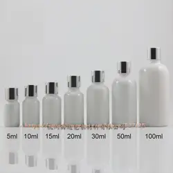 5 мл 10 мл 15 мл 20 мл 30 мл 50 мл 100 мл натуральный белая стеклянная бутылка с крышкой alumunum, для лосьона/парфюма/ОЛИ/увлажняющий крем/воды для лица