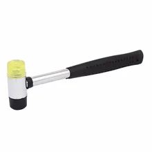 Uxcell Лидер продаж 1 шт. 220 мм Длина непроскальзывающая ручка с двойной головкой резиновый молоток ручной инструмент