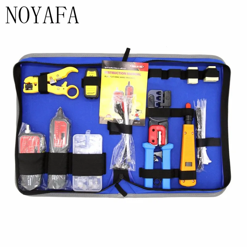 

NF-1505 Network Repair Tool Kit With Wire Tracker NF-268 Wire Stripper Punch Down Tool Crimping Tool Maintenance Tool Set