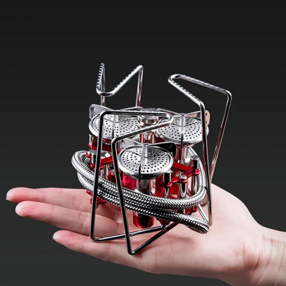 

Three Gas Burners Camping Split Gas Stove B6-A Backpack Stove Outdoor Cookware Cooking Picnic Stove Gas Furnace