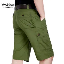 VROKINO/Новинка года; летние мужские повседневные шорты с несколькими карманами; высококачественные свободные прямые короткие спортивные штаны; 6 вариантов цвета; 42, 44