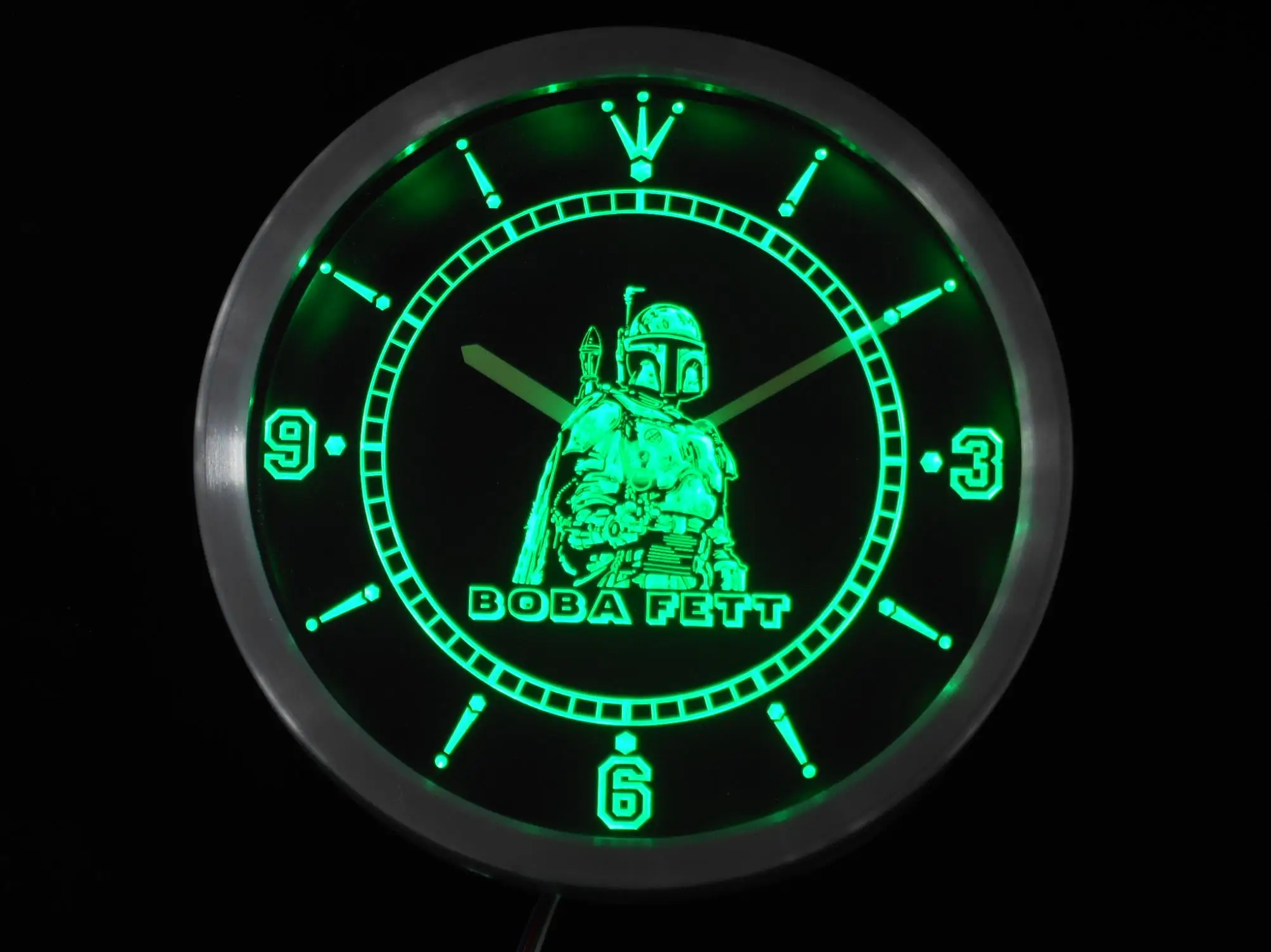  nc0217 Boba Fett Star Wars Neon Light Signs LED Wall Clock - 32844366410