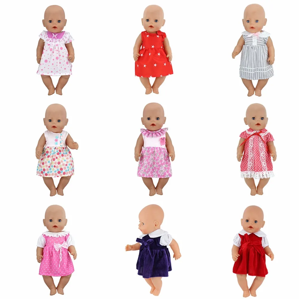 New Dress Wear For 43cm Baby Born Zapf Doll Reborn Babies Clothes