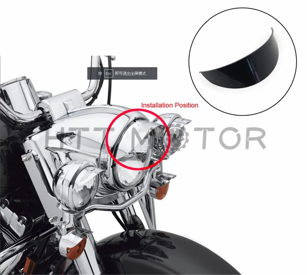 Aftermarket аксессуары для мотоциклов 7 ''фара козырек для Yamah Road Royal V Star Virago, Hond Cruisers черный