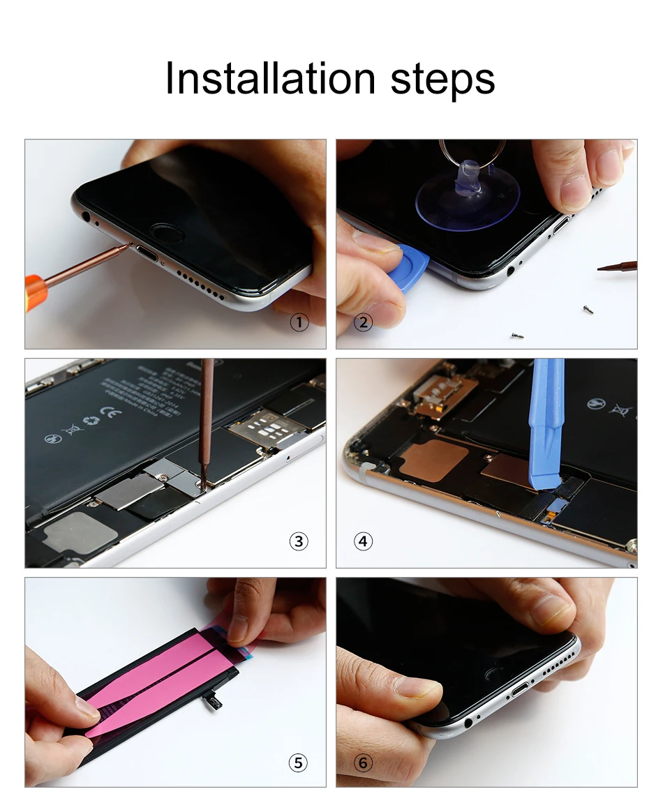 Baseus 8 в 1 Набор инструментов для ремонта батареи мобильного телефона для iPhone 8 7 6 6s Plus 5S 5 Замена аккумулятора комплект станков