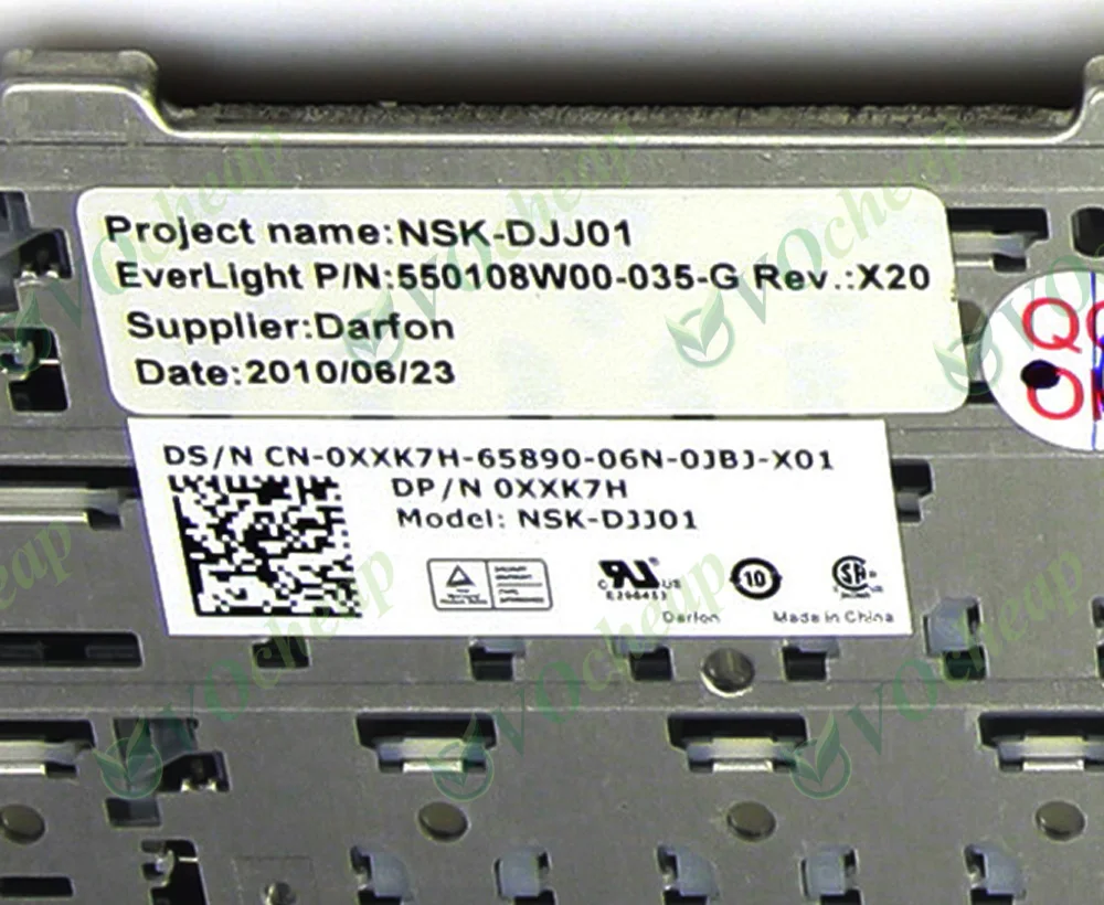 Новая клавиатура для ноутбука Dell Studio 1450 1457 1458 темно-серый US-NSK-DJJ01, 550108W00-035-G, DP/N: 0XXk7H