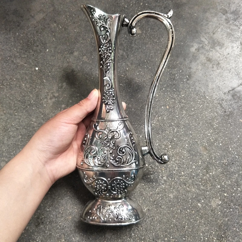 

Nepal Tibet silver hand-made carving high pot