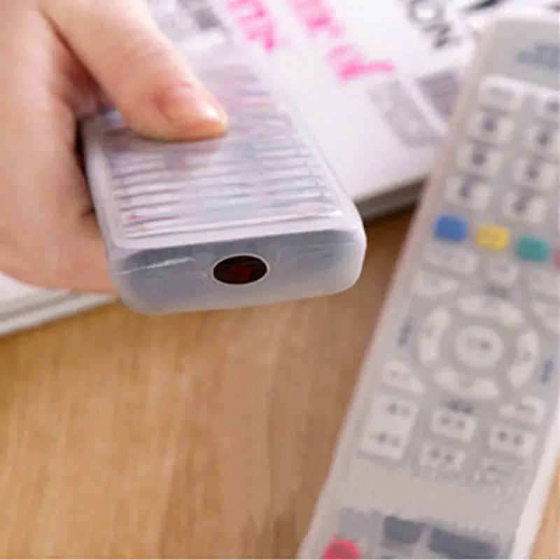 

4 Size Remote Control Cover Silicone Transparent TV Remote Control Case Air Conditioning Dust Protect Storage Bag 1 pc