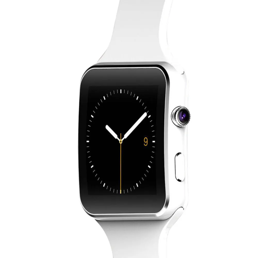 Новые X6 часы для смартфонов 1,5" изогнутый сенсорный экран умные часы телефон Facebook синхронизация MP3 Шагомер Умные часы анти потеря часы