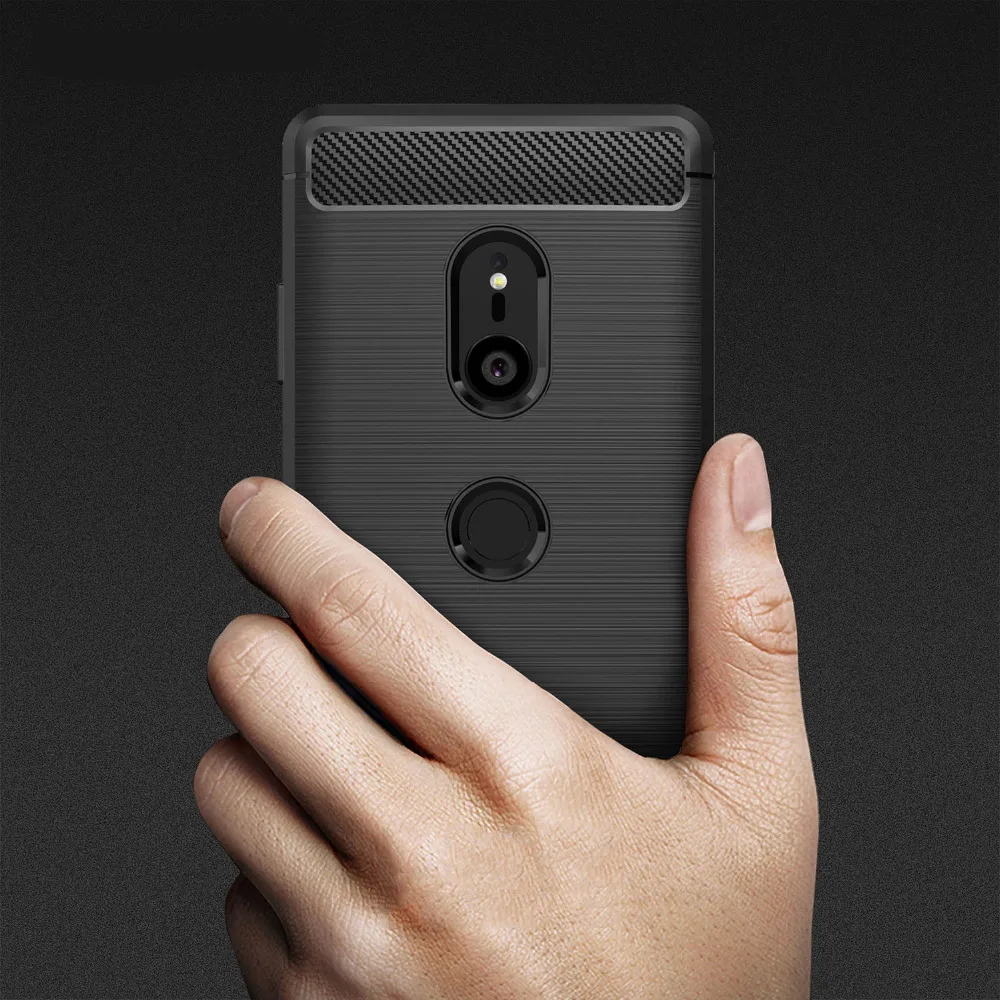 

for Sony Xperia XZ3 Case Silicon For Sony Xperia XZ3 Case Cover Fundas XZ 3 Soft Carbon Fiber Brushe Coque Etui Capa Aksesuar