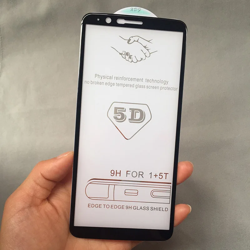 Tfshining New 5D Full Cover Edge Tempered Glass For Oneplus 6 5 5T Screen Protective Glass For One plus 6  Film Protection Glass (8)