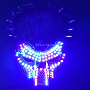 

Cosplay Masquerade Laser Mask Halloween Accessories, RGB LED Laser Masks for Christmas stage show Festive & Glow Party Supplies