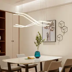 Современные светодиодные подвесной светильник для столовой Гостиная Кухня белый Алюминий поверхностного монтажа украшения висячая лампа