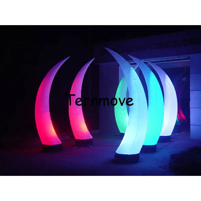 

inflatable tusk decoration colors Changing LED Portable Light Inflatable Wedding Decorations Inflatable Tusk with Remote Control