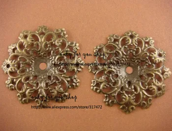 

Free ship!! 45mm antique bronze Round flower Mental spacer - filigree stamping for jewelry making