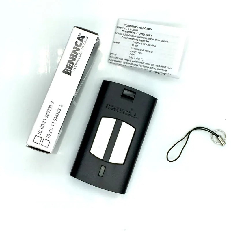 

30pcs Beninca TO.GO 2WV BENINCA IO.2WV Rolling code Gate Transmitter Replacement,Not work with Beninca Fixed code