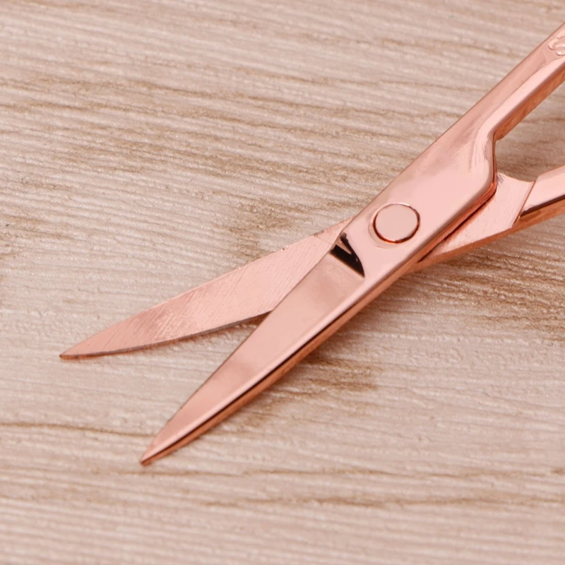 Stainless Steel Makeup Eyebrow Trimmer Scissors Cutter Hair Eyelash Remover Rose gold Trimmer Makeup Tools Women Beauty Tools 3