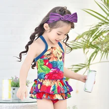 Детский купальник для отдыха, повседневный Цельный купальник, без рукавов, с перекрестной спинкой, пляжный купальник, купальный костюм