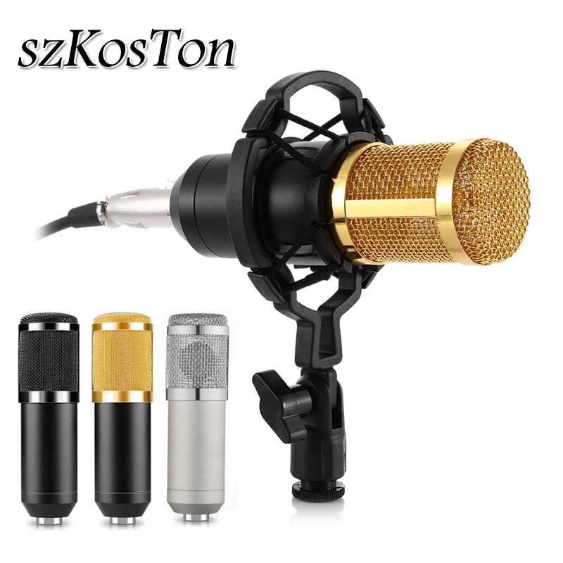Najtaniej Najnowszy profesjonalny mikrofon pojemnościowy bm800 mikrofon do Karaoke nagrywanie dźwięku mikrofon do komputera mikrofon studyjny