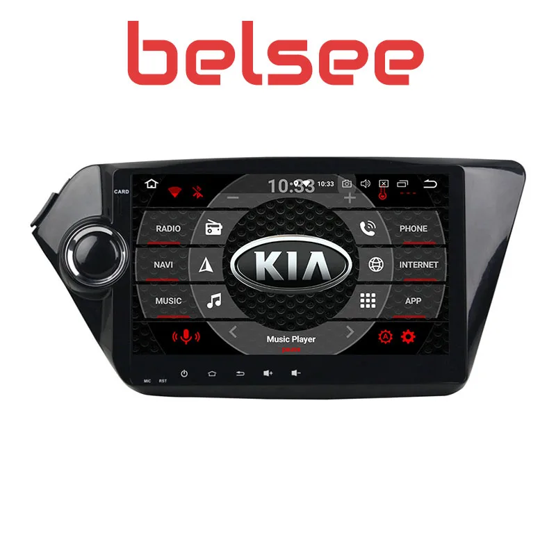 Clearance Belsee Kia K2 Android 8.0 Car Radio Stereo GPS Navigation Autoradio 2 Din Unit Split Screen IPS 4GB 8 Core Bluetooth Mirrorlink 2