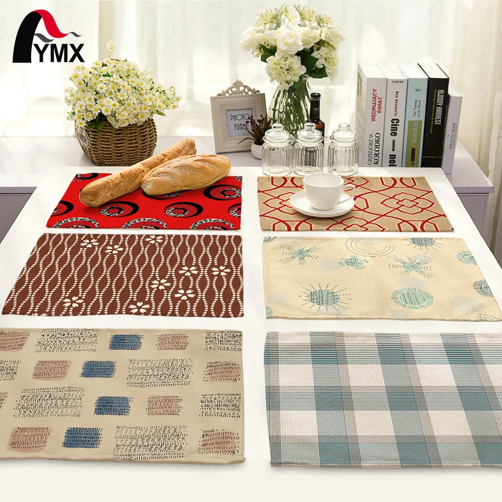 

Polyester Colorful Grid Stripes Printed Table Napkins Dinner Napkins Dish Towel Tea Coffee Table Decor Western Mats