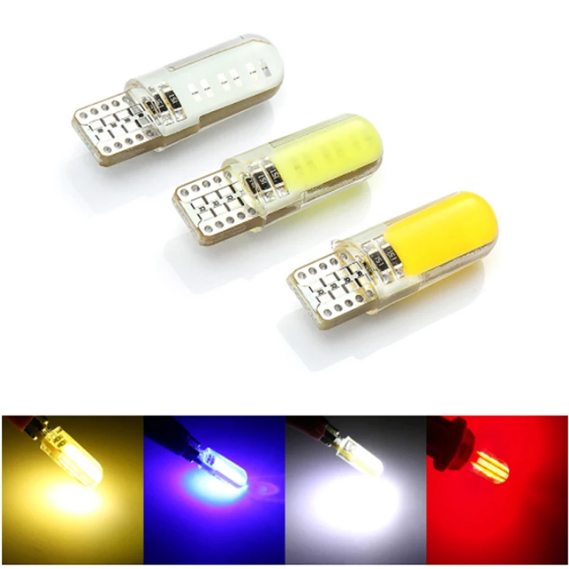 2 шт. Автомобильные светодиодные лампы T10 COB 12SMD W5W 194 192 168|Сигнальная лампа| |