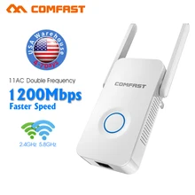 COMFAST CF-WR752AC 1200 Мбит/с wifi ретранслятор беспроводной маршрутизатор Wifi усилитель сигнала 5G двухдиапазонный 2* 3dbi радио усилитель wifi удлинитель