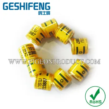 

300pc free shipping wonderful nice plastic ring bands with pigeon photo or flag on rings