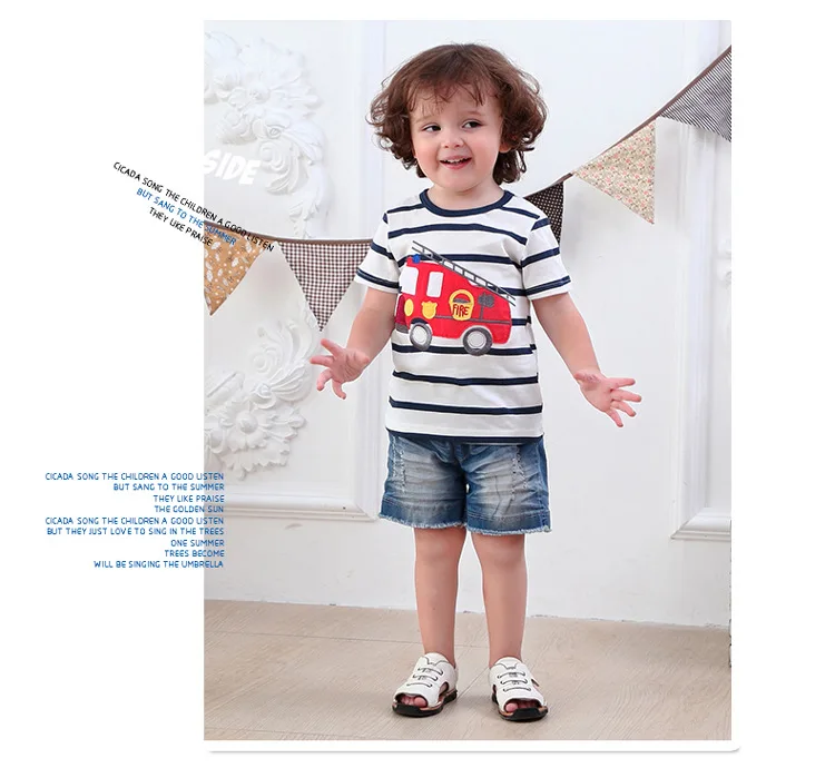 2017 New Brand top quality kids clothing summer boys short sleeve O-neck t shirt Cotton embroidery cartoon striped tee tops HTB1H9AjQFXXXXbjXXXXq6xXFXXXp - 2017 New Brand top quality kids clothing summer boys short sleeve O-neck t shirt Cotton embroidery cartoon striped tee tops