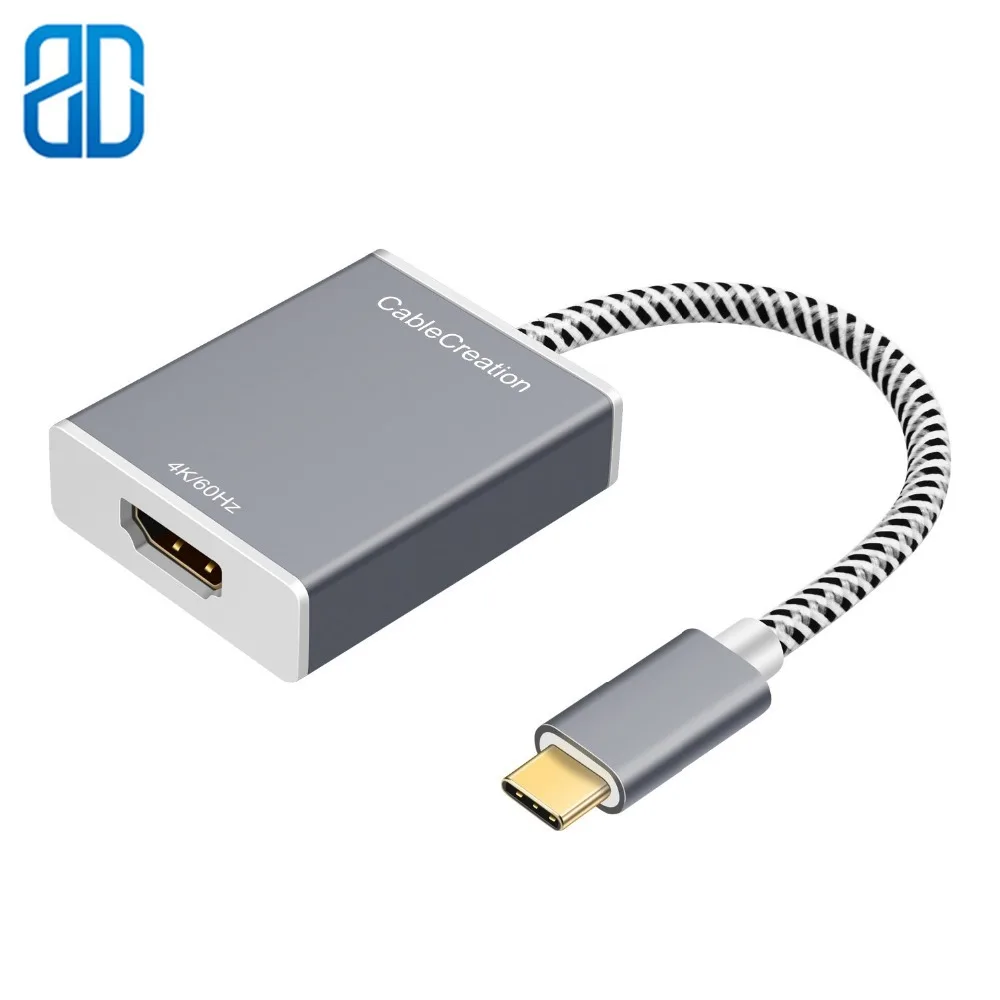 Адаптер USB C HDMI 4K @ 60 Гц Type (совместимый с Thunderbolt 3) к HDM MacBook Pro iPad Air Yoga 910/720 Samsung