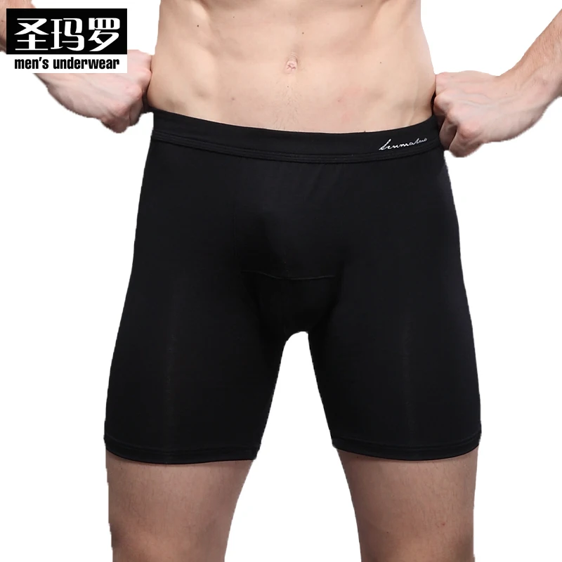 

Free shipping Men's modal lengthen boxers long design boxer underwear
