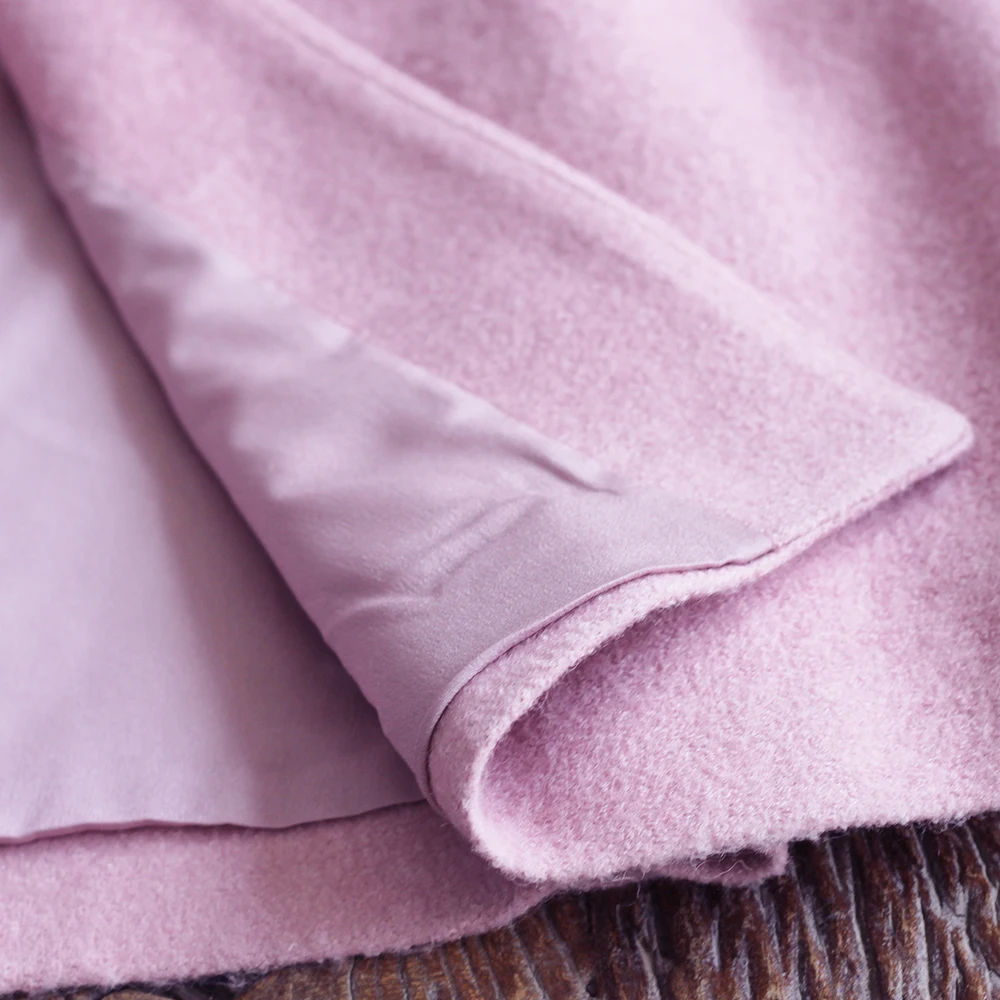 Brodé Pink 2018 Irinaw774 De Dentelle Type Jupe Collection Laine Manteau Automne Col Vintage Hiver Long Femmes XwUaq