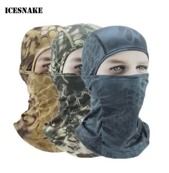 

ICESNAKE Motorcycle Men Cycling Mask Camouflage Headgear Ventilation Sunscreen Hat Ski balaclava Face Masks