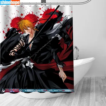 

150x180CM Nordic Pictures Polyester Waterproof Ichigo Kurosaki Shower Curtains High Quality Bath Curtain In The Bathroom