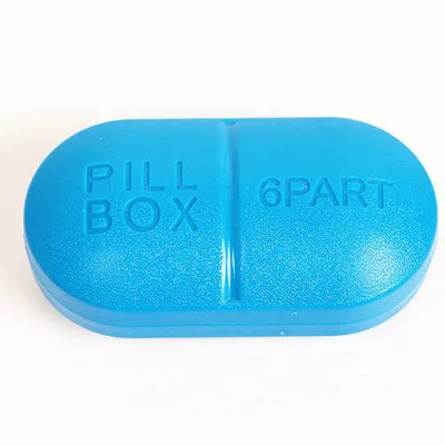 Портативная мини-портативная коробка для лекарств для маленьких путешествий, прекрасная 7 дней в неделю, удобная и большая емкость для хранения, запечатывающая коробка для пожилых людей - Цвет: deep blue capsule