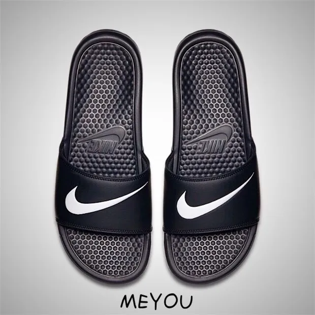 nike white slippers