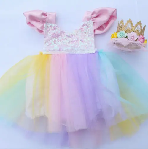 

Stock Toddler Baby Girls Princess Dress Party Tutu Lace Flower Romper Dress