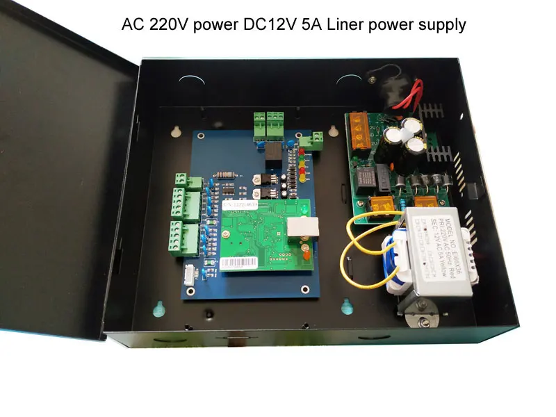 TCP одна дверная плата управления доступом с блоком питания 110 V/220 V для системы контроля доступа Wiegand панель управления доступом sn: L01_set